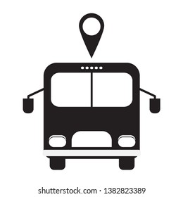 Bus icon symbol vector. on white background