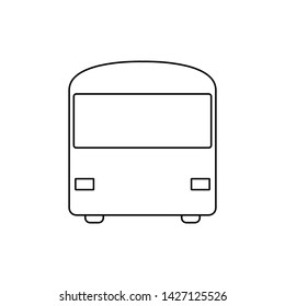 Bus icon symbol vector. on white background - Vector