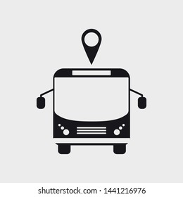 Bus icon symbol vector. on white background