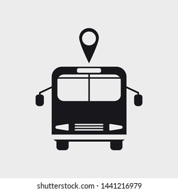 Bus icon symbol vector. on white background