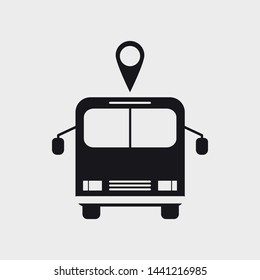 Bus icon symbol vector. on white background