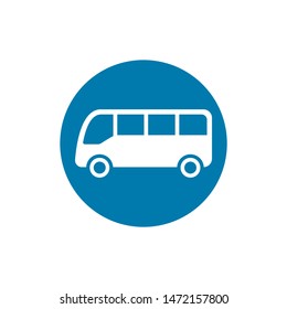 Bus icon symbol vector. on white background