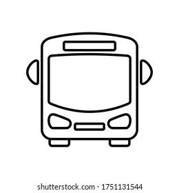 Bus icon symbol vector on white background