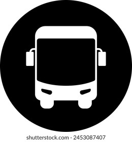 Bus icon as symbol for web page design of city passenger transport