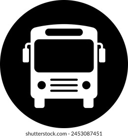 Bus icon as symbol for web page design