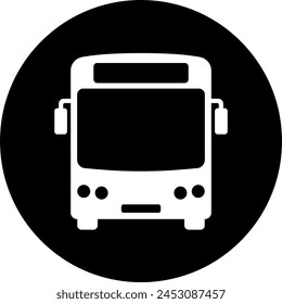 Bus icon as symbol for web page design of travel and tourism