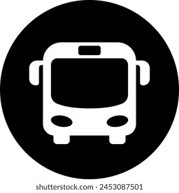 Bus icon as symbol for web page design of passenger transportation transport