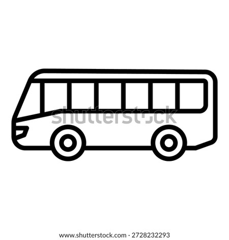 Bus icon, symbolizing shuttle service, public transportation, and passenger travel for urban, airport, and local transit routes.