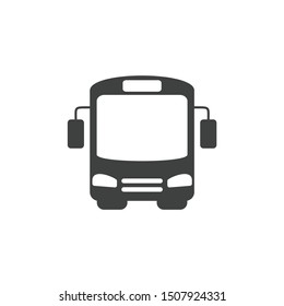 Bus icon template color editable. Bus symbol vector sign isolated on white background.
