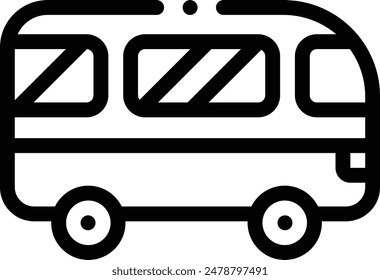 bus icon. Thin Linear Style Design Isolated On White Background
