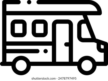 bus icon. Thin Linear Style Design Isolated On White Background