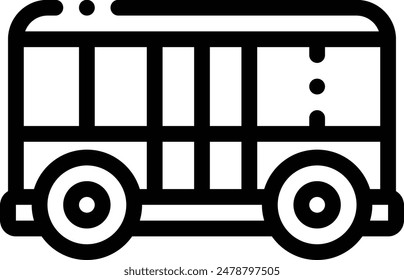 bus icon. Thin Linear Style Design Isolated On White Background
