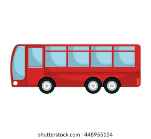 Bus icon, Transport service theme design, vector illustration icon.