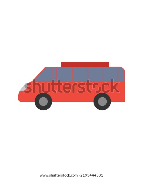  Bus icon, Transport service, vector\
illustration. Van icon isolated on white\
background.