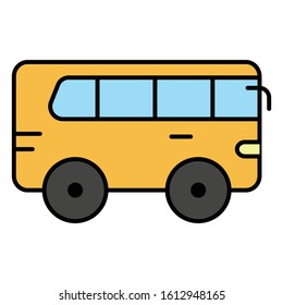 Bus icon transport or vehicles vector illustration flat
