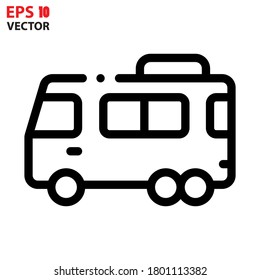 Bus-Icon für Transport-Apps und Websites. Eps10 Vektorgrafik.