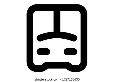 Icono de bus transporte ilustración de logotipo de estilo plano