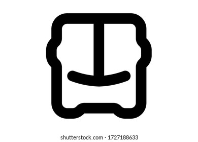 Bus icon transportation flat style logo template illustration