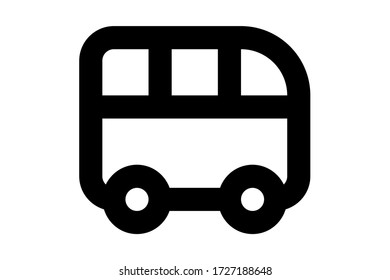 Bus icon transportation flat style logo template illustration
