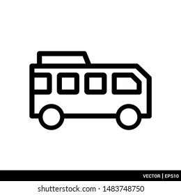 Bus icon transportation vector illustration logo template. EPS 10