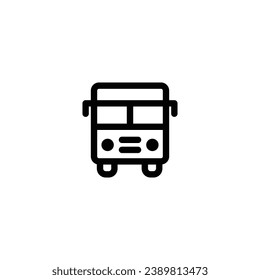 Icono de bus, icono de contorno vectorial de icono de transporte para aplicaciones web, ui y móviles