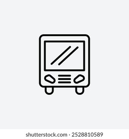 Bus icon in tree different line stroke sizes.