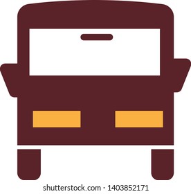 Bus icon in trendy flat style isolated on white background
