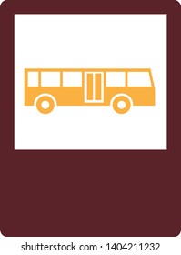Bus icon in trendy flat style isolated on white background