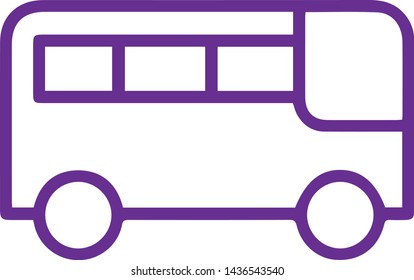 Bus icon in trendy flat style isolated on white background. Bus symbol. Vector illustration