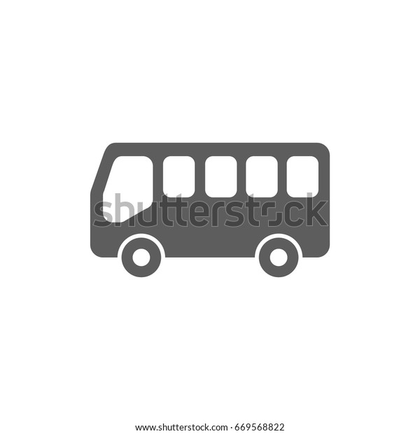 Bus icon in trendy flat style isolated on white\
background. Symbol for your web site design, logo, app, UI. Vector\
illustration, EPS