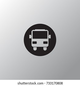Bus icon in trendy isolated on grey background.Vector illustration.