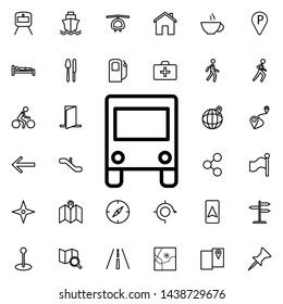 Bus icon. Universal set of navigation for website design and development, app development