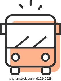 bus icon, vector