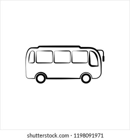 Bus Icon, Bus Vector Art Illustration