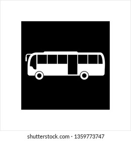 Bus Icon, Bus Vector Art Illustration