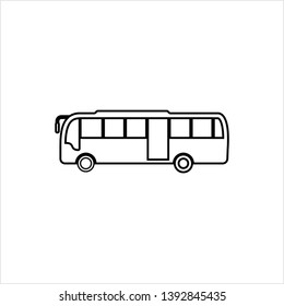 Bus Icon, Bus Vector Art Illustration