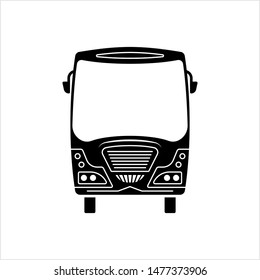 Bus Icon, Bus Vector Art Illustration