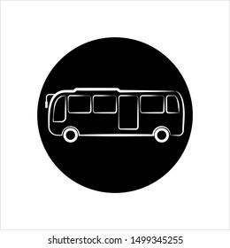 Bus Icon, Bus Vector Art Illustration