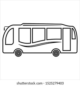 Bus Icon, Bus Vector Art Illustration