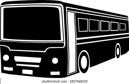 Icono de bus, Ilustración de arte del vector de bus