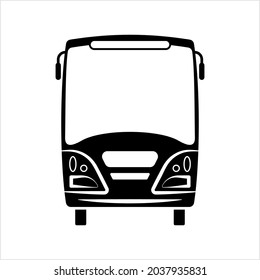 Icono de bus, Ilustración de arte del vector de bus