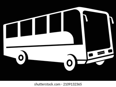 Bus Icon, Bus Vector Art Illustration