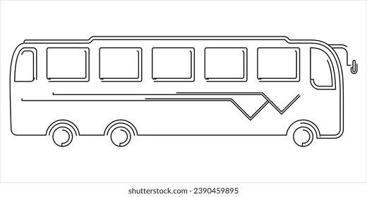 Bus Icon, Bus Vector Art Illustration