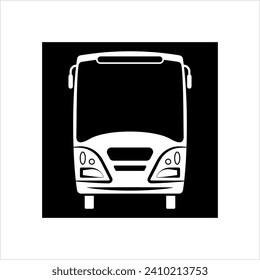 Bus Icon, Bus Vector Art Illustration