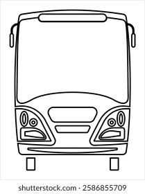 Bus Icon, Bus Vector Art Illustration