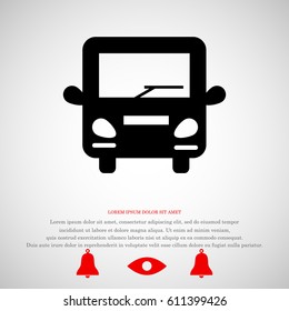bus icon, vector best flat icon, EPS