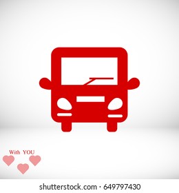 bus icon, vector best flat icon, EPS