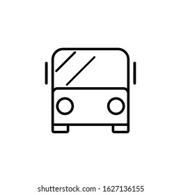bus icon vector black illustration