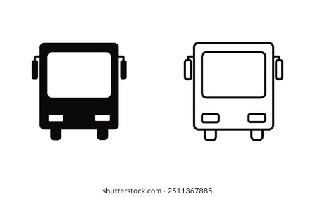 Conjunto de modelo de lujo negro de Vector de icono de autobús