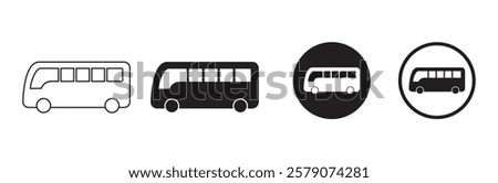 Bus icon vector. bus icon button for web and mobile app. fill and isolated bus icon